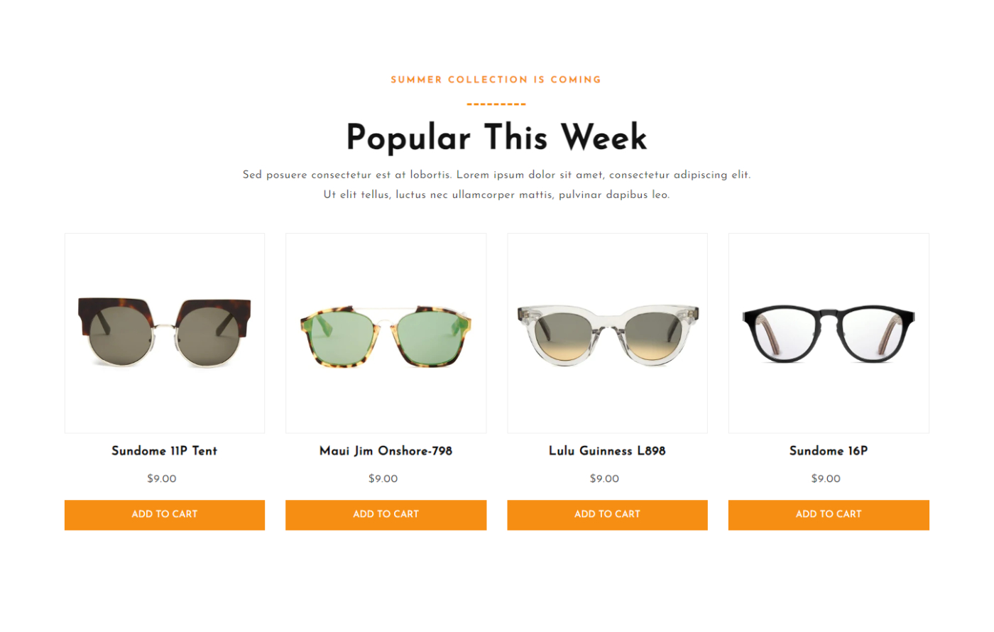 Optikify - Free Glasses Store Shopify template built by Pagefly