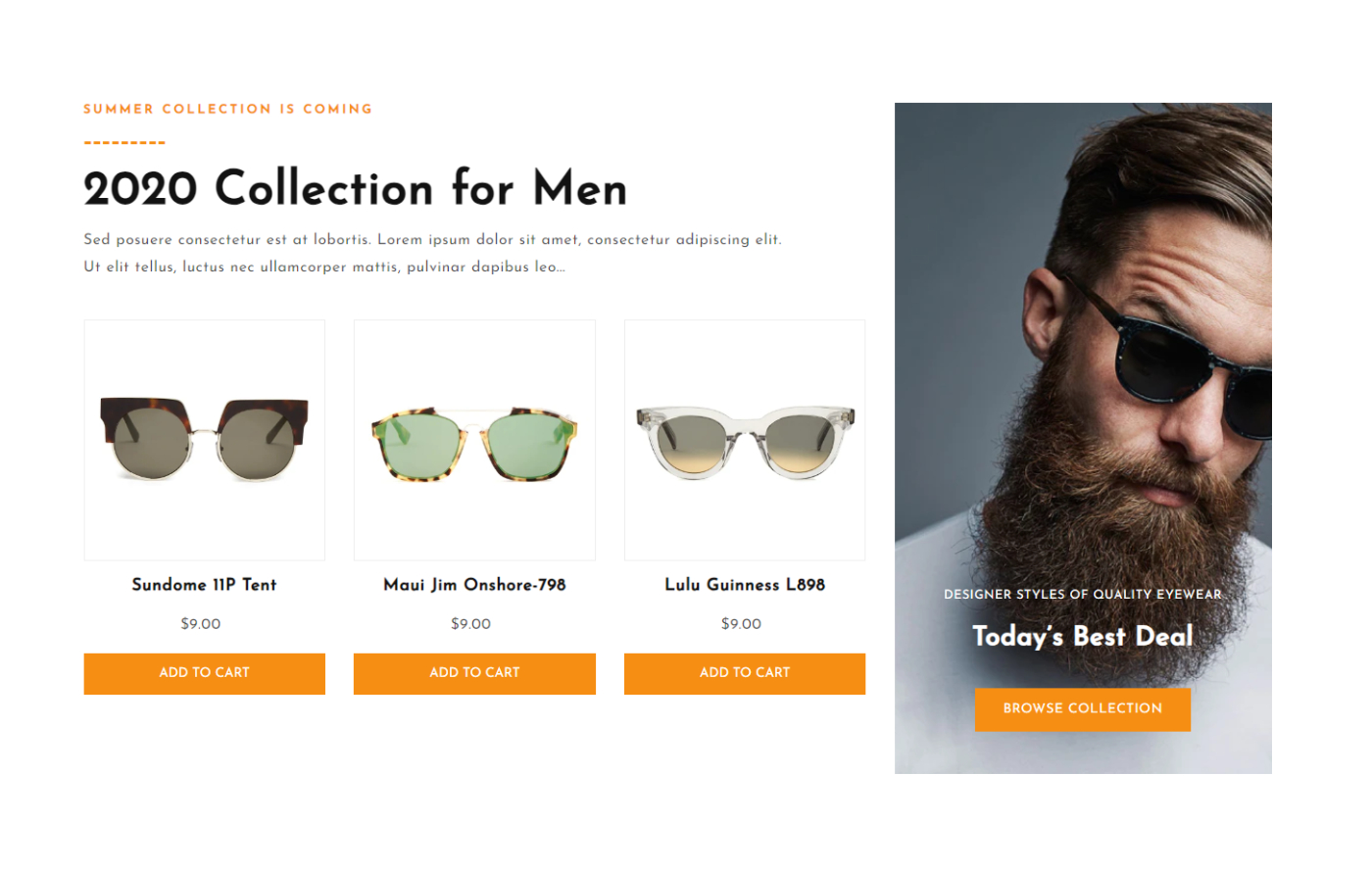Optikify - Free Glasses Store Shopify template built by Pagefly