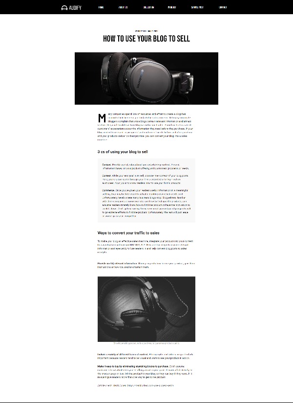 Audify Premium - Multipage Headphones Shopify template
