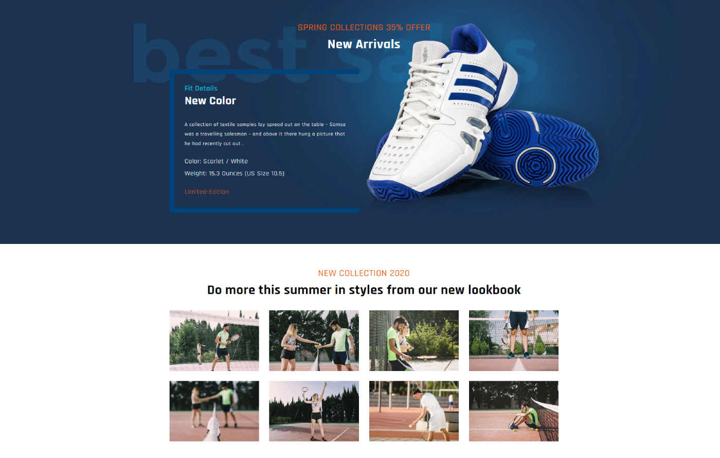 Tennisify - Tennis Accessories Store Shopify template built by Pagefly